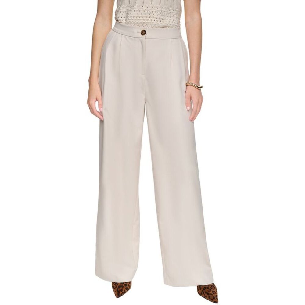 Halston Womens  Wide Leg Trousers